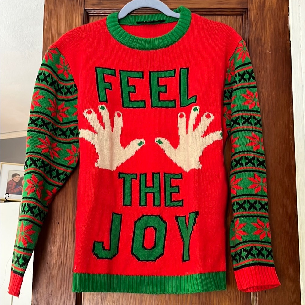 Festive Red and Green Sweater